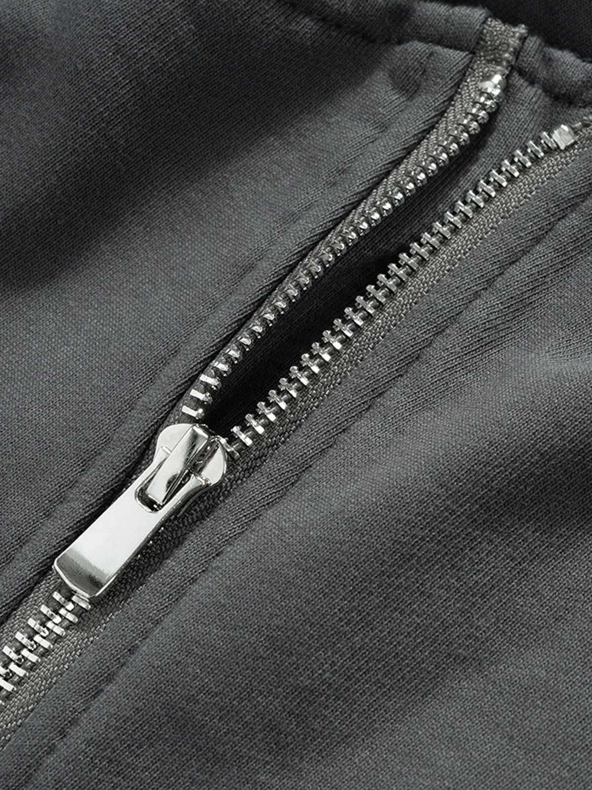 Retro Functional Zipper Slit Jort