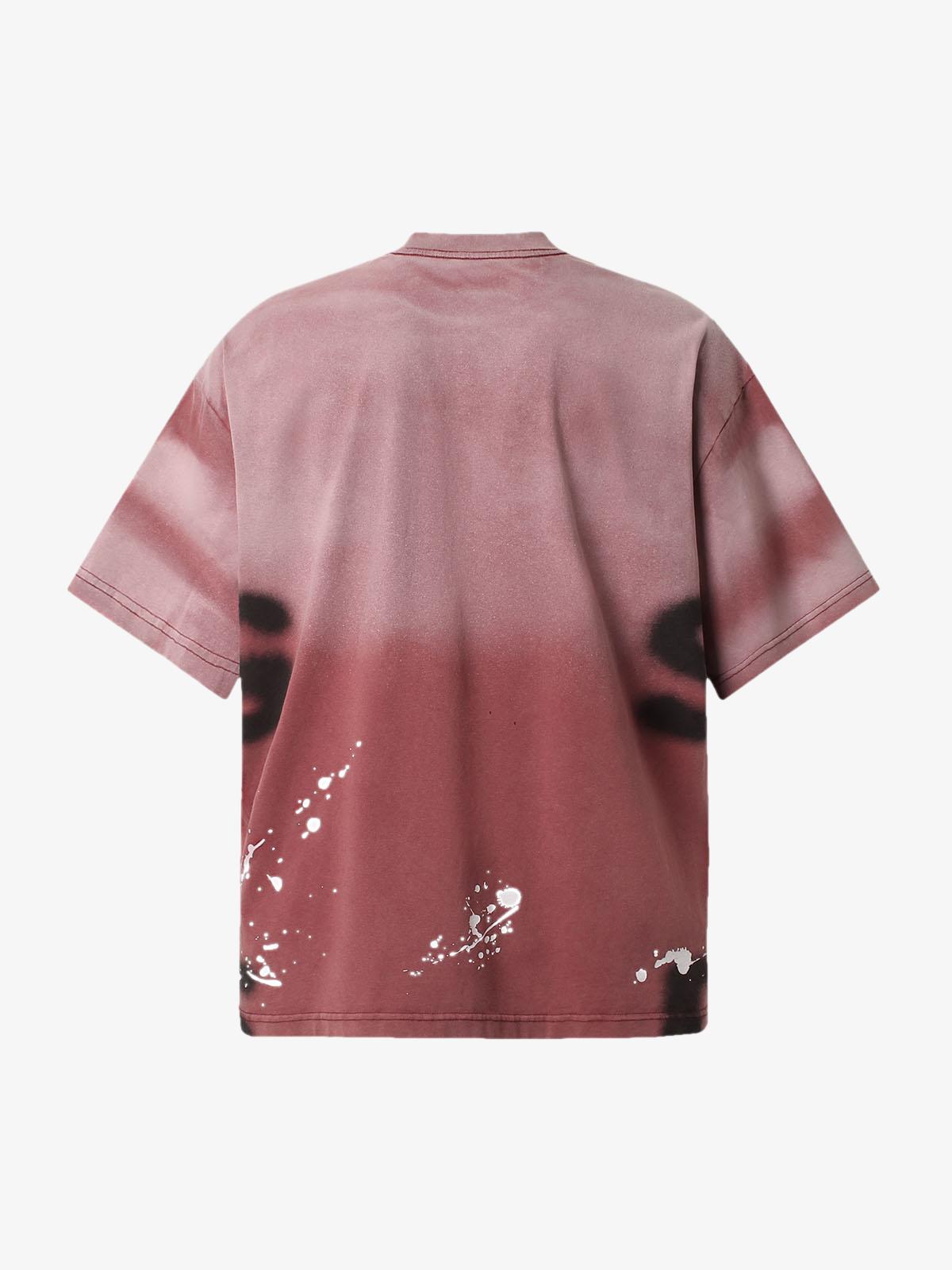 Camiseta Oversized Ink Splash Letter