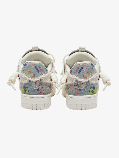 Destruction Series Tassel Contrast Color Sneakers - 2356