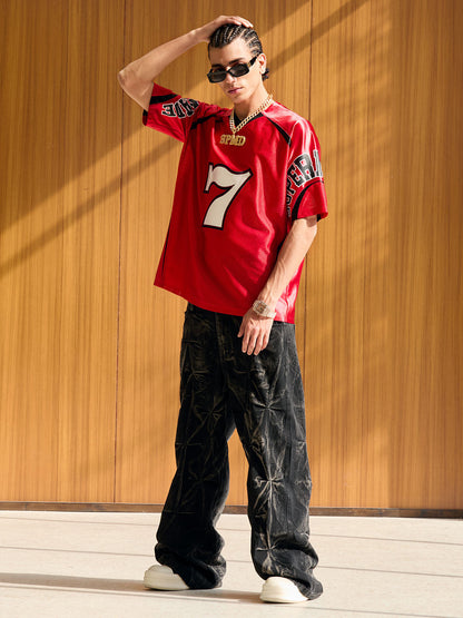 Camiseta Sports Jersey Red Super Seven