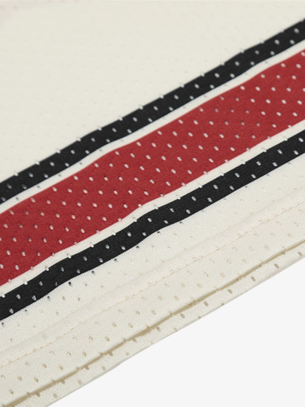 Patchwork Mesh letter Print Jersey T-Shirt