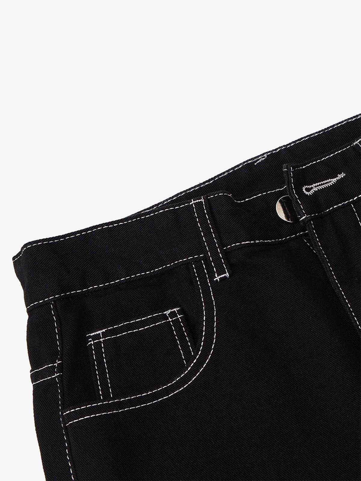 Calça Solid Color Casual Jeans Red