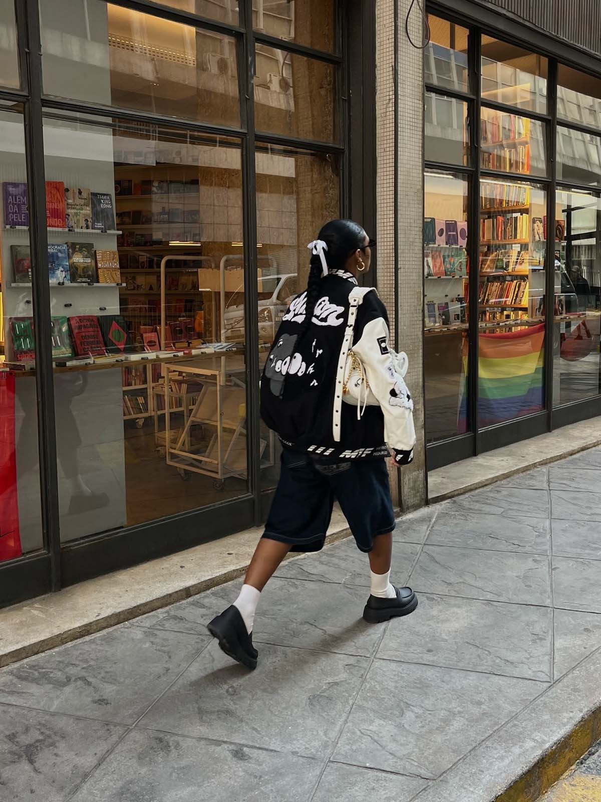 Jaqueta College Pink Terry Patch Baseball Jersey