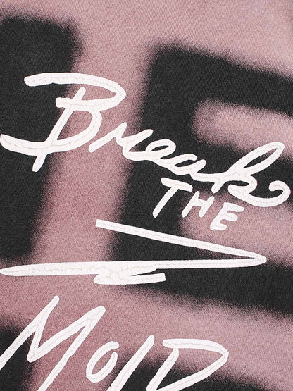 Camiseta Oversized Ink Splash Letter