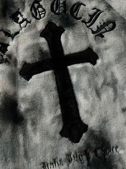 Jaqueta Heavy-Duty Faux Lambswool Tie-Dye Urban