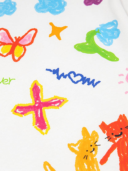 Retro Graffiti Hand-Painted T-Shirt