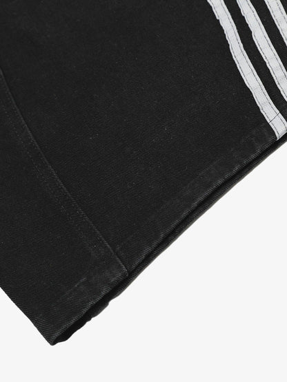 Striped Stitching Barrel Jeans - 2423