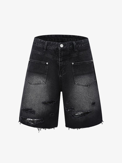 Distressed Ripped Denim Suit - 2460