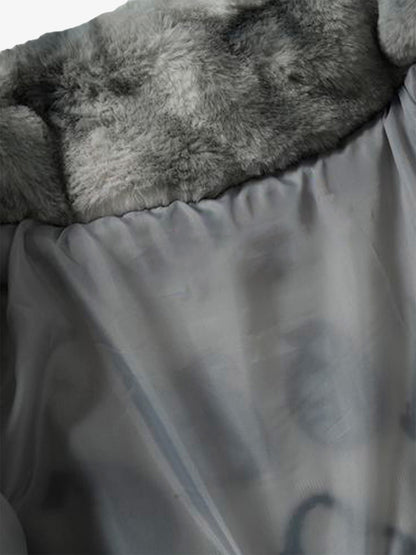 Jaqueta Heavy-Duty Faux Lambswool Tie-Dye Urban