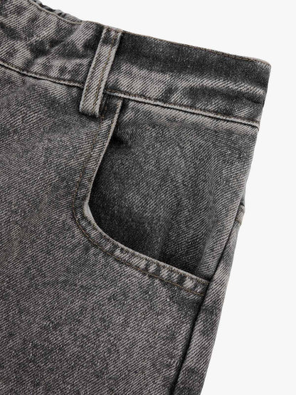 Calça Street Stitching Cargo Washed Jeans