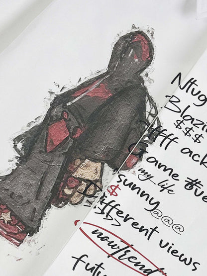 Graphic Portrait Print Long-Sleeve Shirt