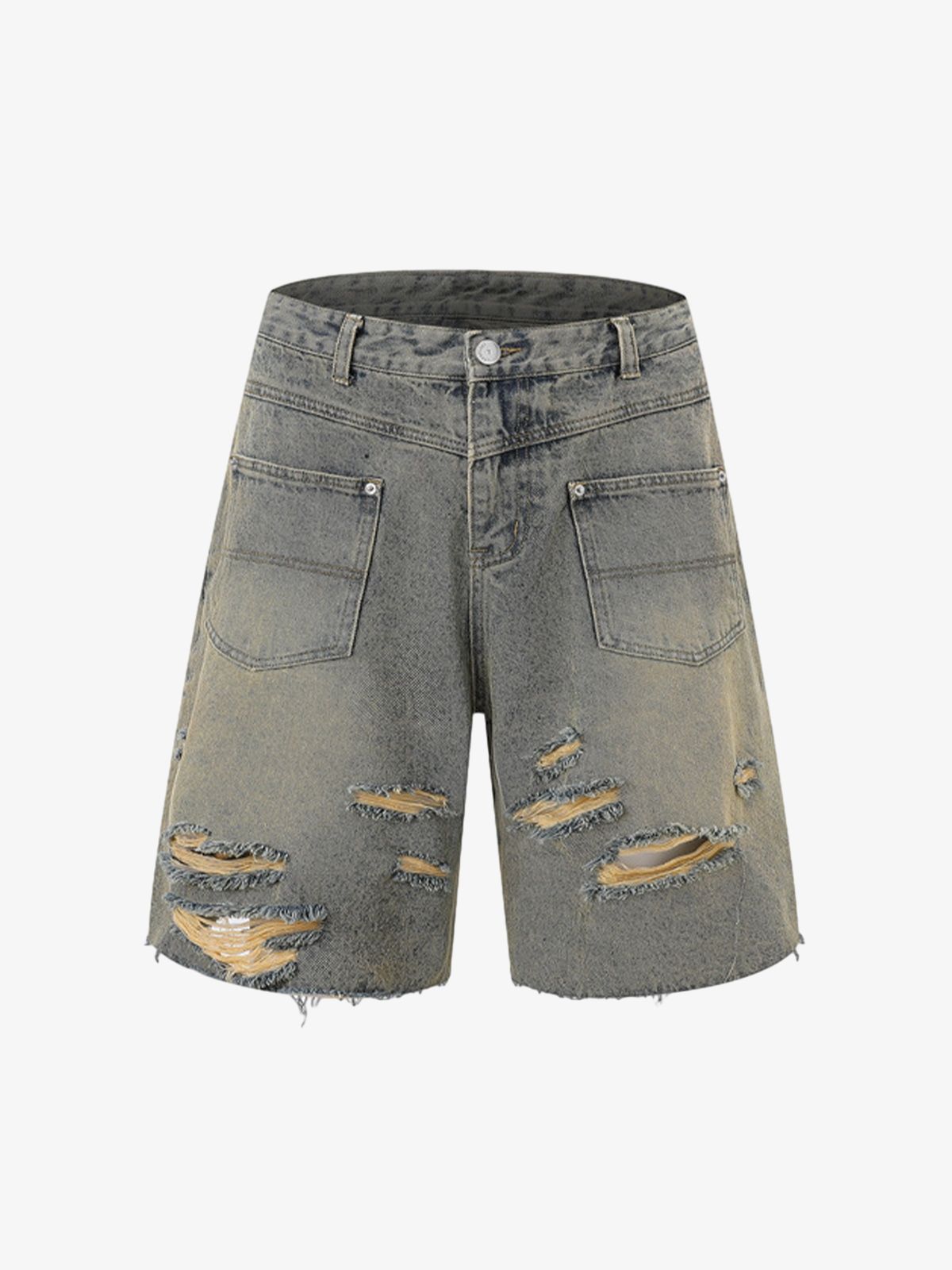 Distressed Ripped Denim Suit - 2460