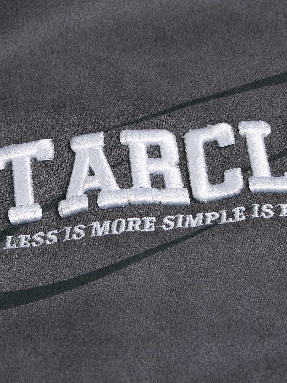 Camiseta Suede Contrast Spliced Oversize