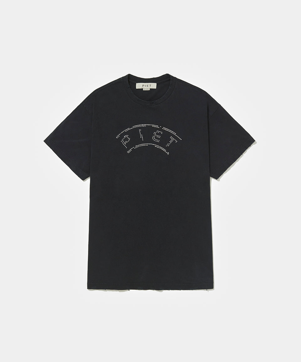 UEFA Distressed T-shirt Vintage Black