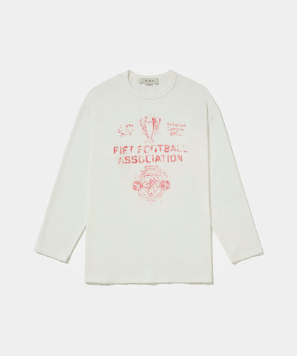 Football Association Long Sleeve T-shirt Bone White