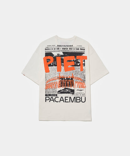 Piet + Pacaembu T-shirt - Bone White