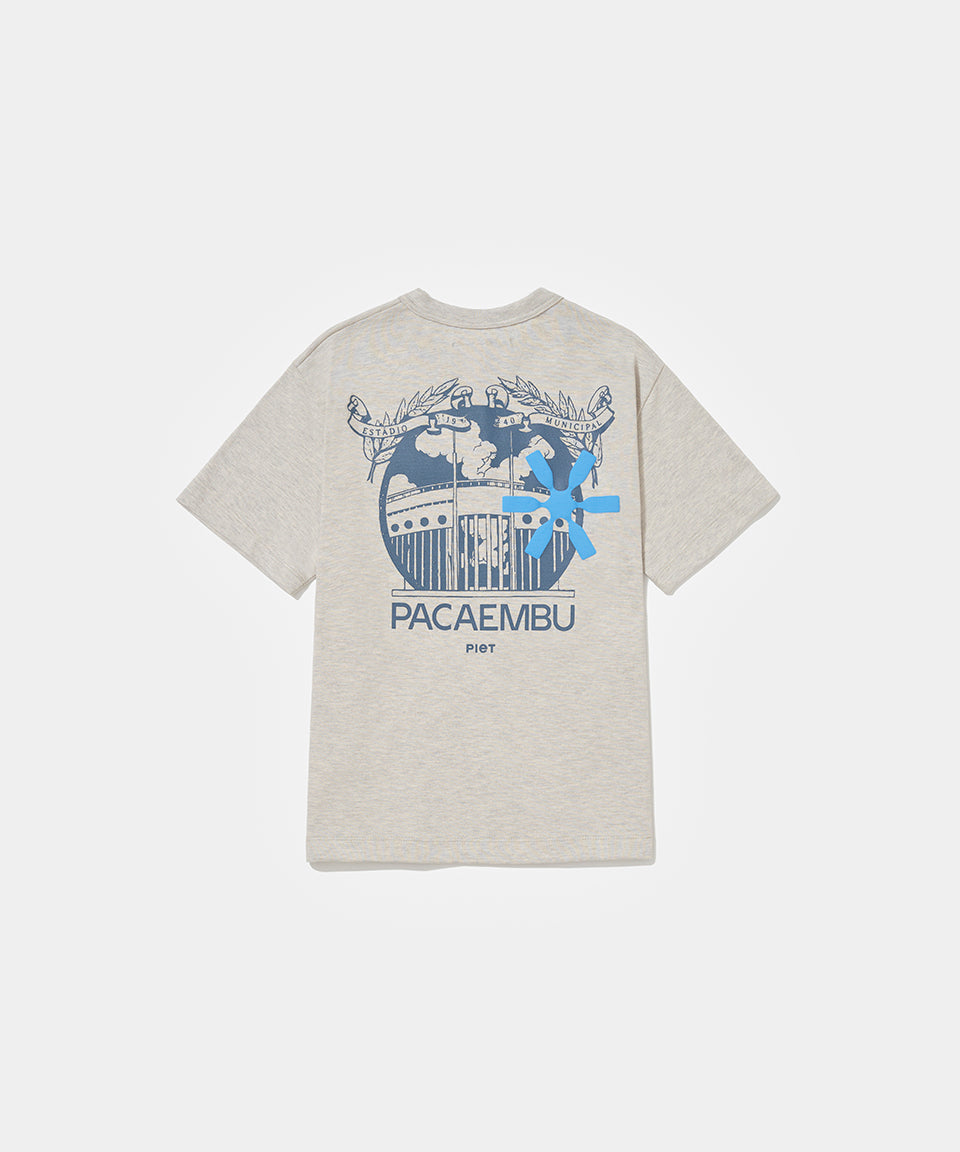 Piet + Pacaembu T-shirt - Grey