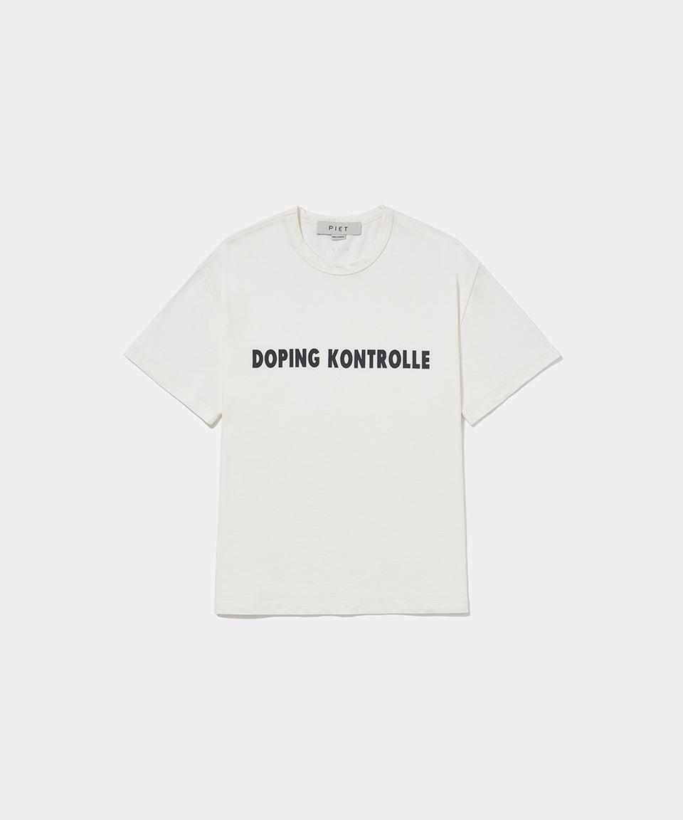 Doping Kontrolle T-shirt Bone White